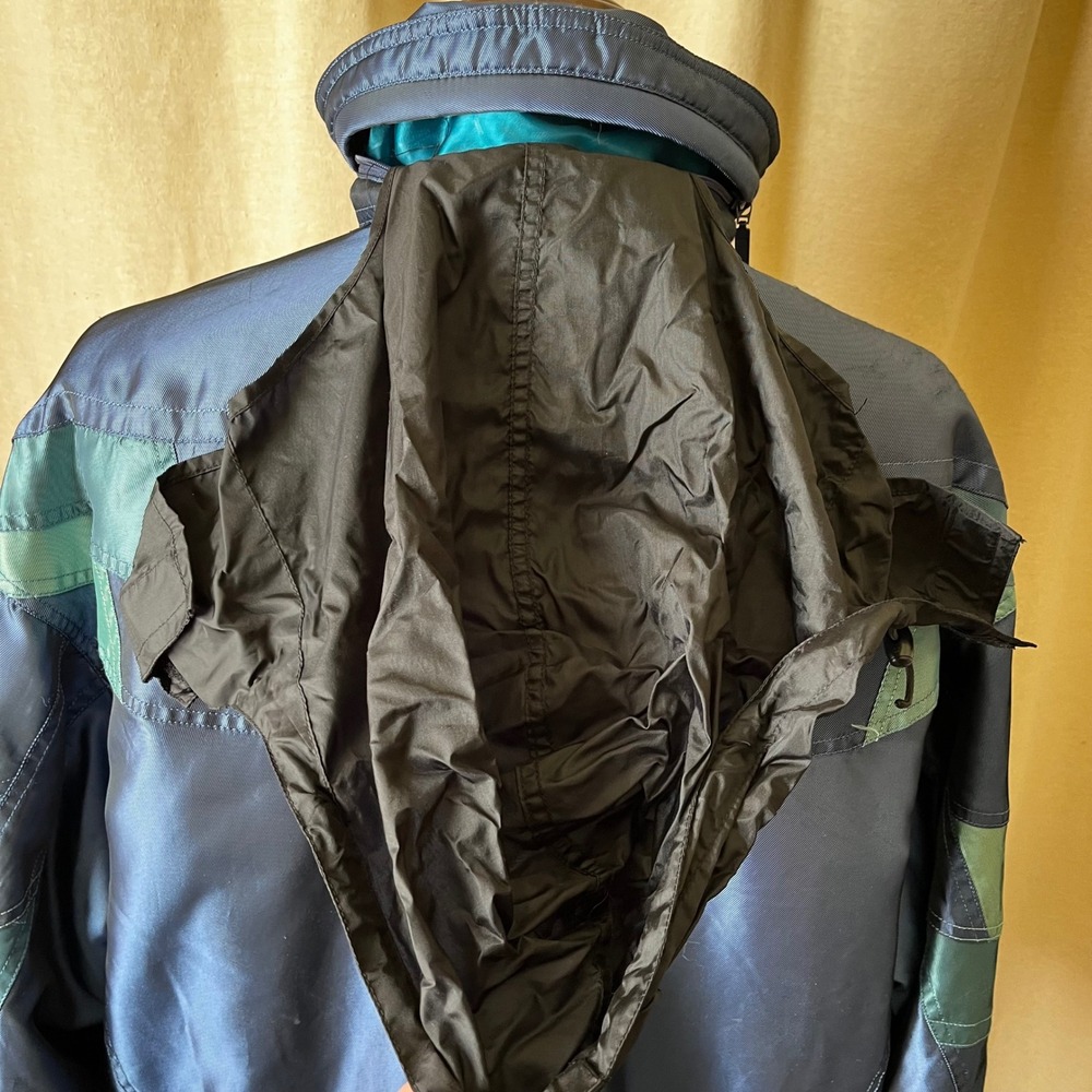 Vintage 1990s Spyder Ski Jacket Blue Teal Colorblock Men's XL Thinsulate - Picture 5 of 12